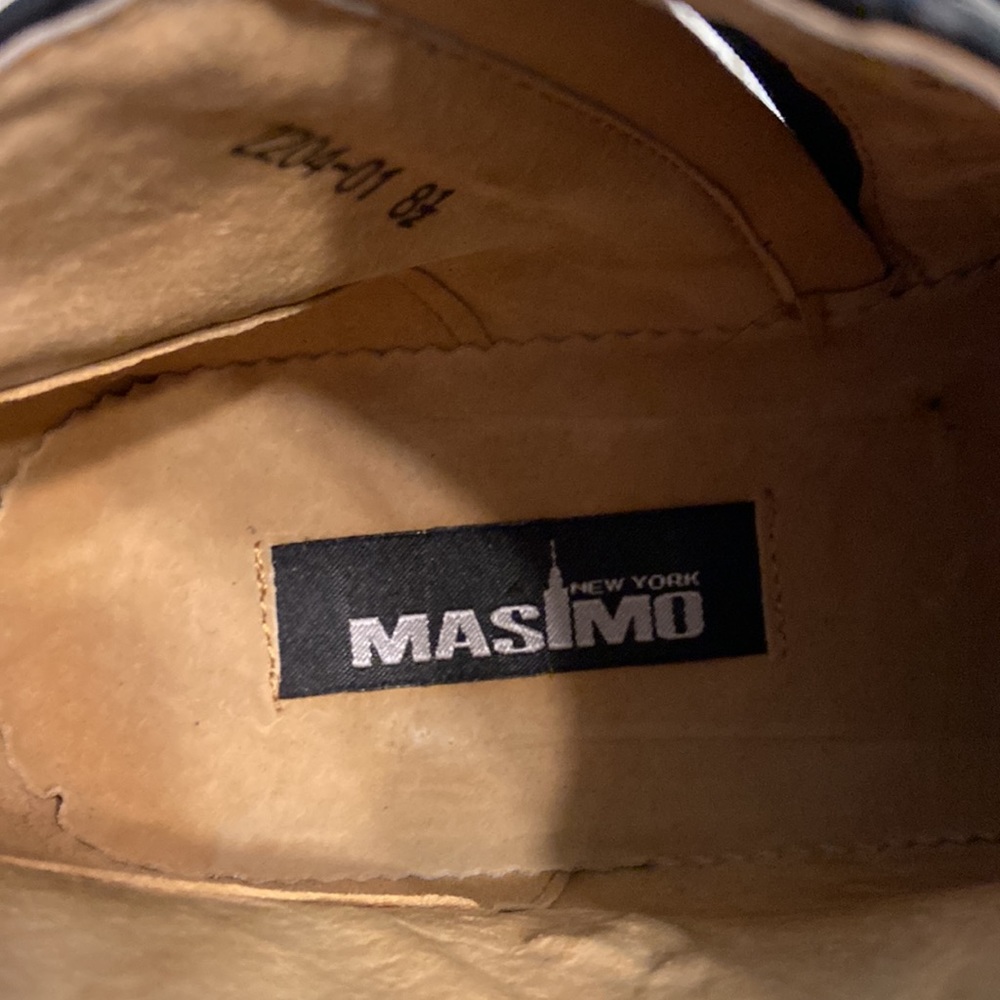 Masimo New York Man Shoes size 8.5 excellent condition color black - Picture 9 of 16
